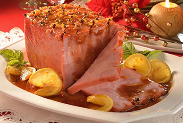 Jamón glaseado a la naranja, una delicia de esta temporada