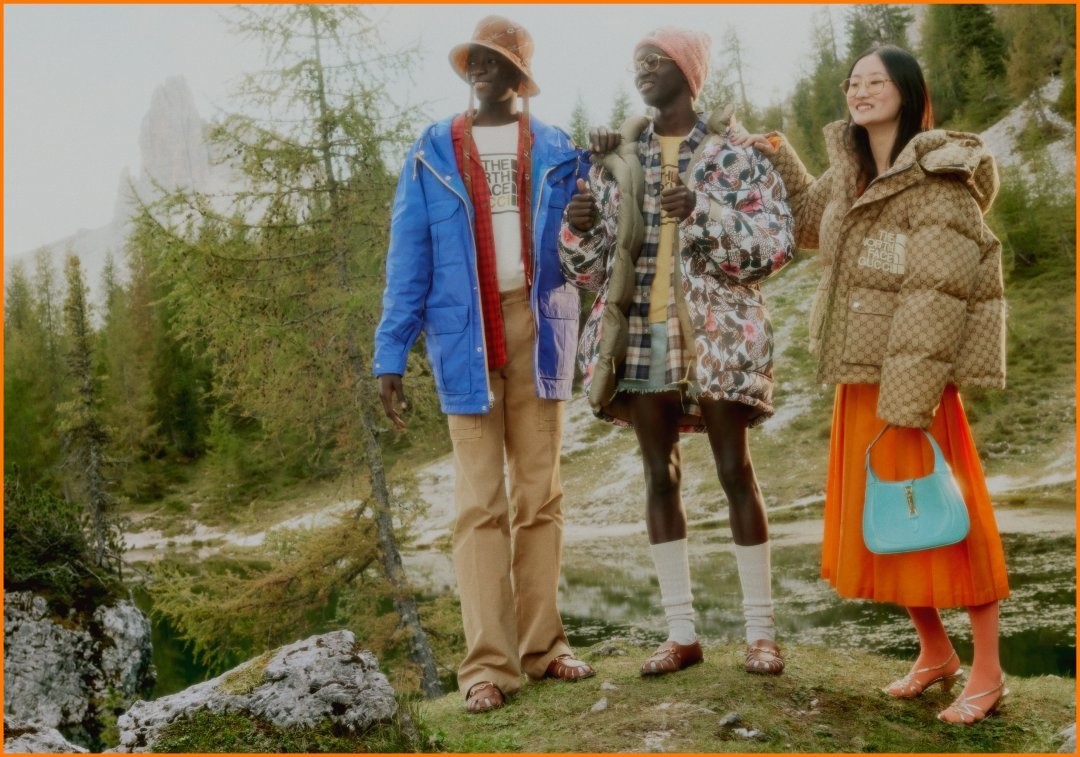 colección de The North Face y Gucci